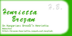 henrietta brezan business card